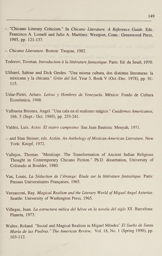 Tapa de Magical realism in contemporary Chicano fiction : Ron Arias, "The road to Tamazunchale" (1975), Orlando Romero, "Nambé-year one" (1976), Miguel Méndez M., "The dream of Santa María de las Piedras" (1989)