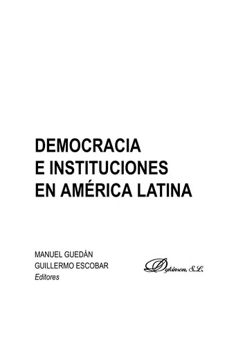 Tapa de Democracia e instituciones en América Latina