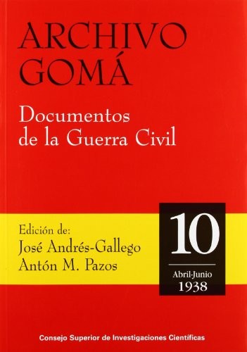Tapa de Archivo Gomá documentos de la guerra civil.