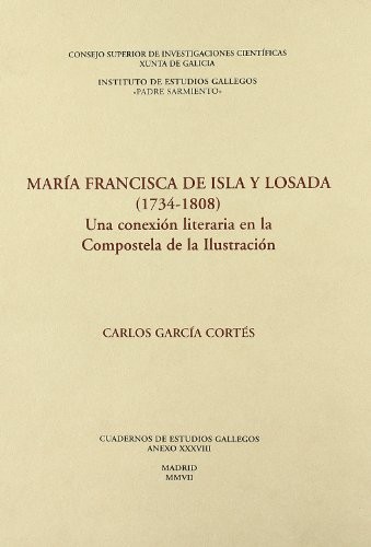Tapa de María Francisca de Isla y Losada (1734 - 1808) una conexión literaria en la Compostela de la Ilustración
