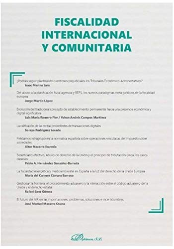 Tapa de Fiscalidad internacional y comunitaria