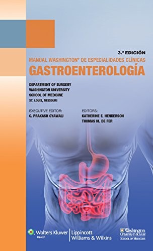 Tapa de Manual Washington de especialidades clínicas : gastroenterología
