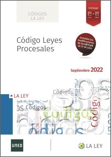 Tapa de Código de leyes procesales 2022