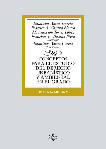 Tapa de Conceptos para el estudio del derecho urbanístico y ambiental en el grado
