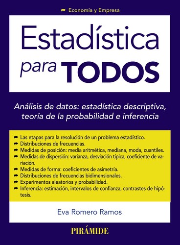 Tapa de Estadística para todos : análisis de datos: estadística descriptiva, teoría de la probabilidad e inferencia
