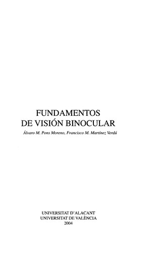 Tapa de Fundamentos de visión binocular