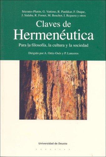 Tapa de Claves de hermenéutica : para la filosofía, la cultura y la socíedad