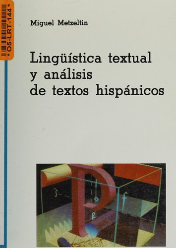 Tapa de Lingüística textual y análisis de textos hispánicos