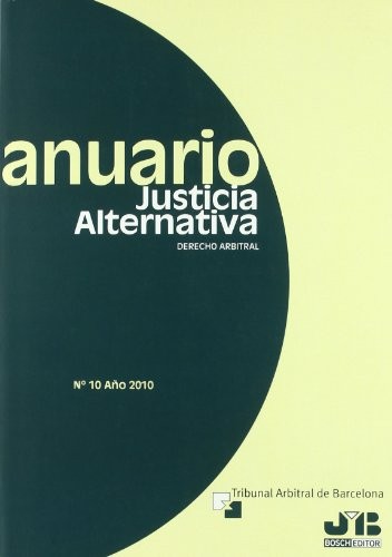 Tapa de Anuario de justicia alternativa derecho arbitral