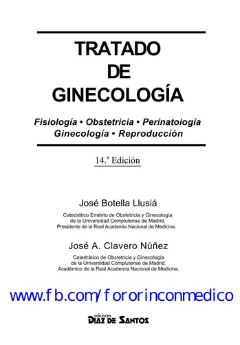 Tapa de Tratado de ginecología