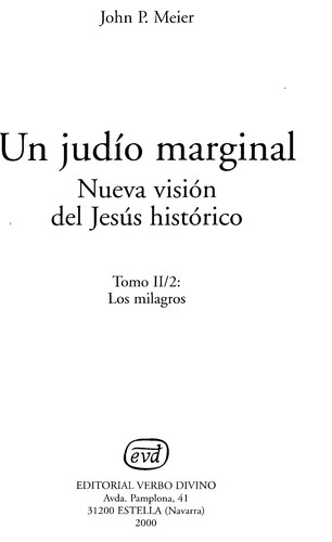 Tapa de Un judío marginal.