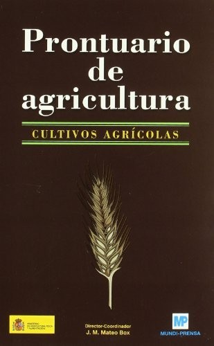 Tapa de Prontuario de agricultura cultivos agrícolas