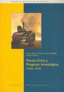 Tapa de Poesía lírica y progreso tecnológico (1868-1939)