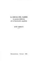 Tapa de La musa del saber : La poesía didáctica de la Ilustración española