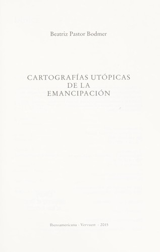 Tapa de Cartografías utópicas de la emancipación