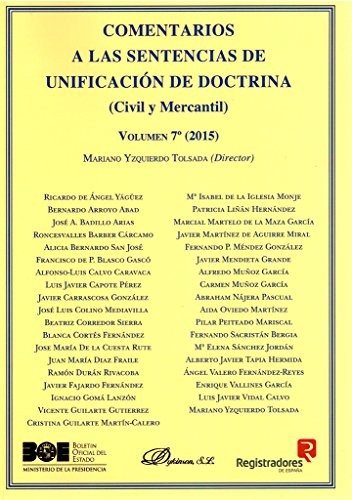 Tapa de Comentarios a las sentencias de unificación de doctrina (civil y mercantil).