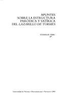 Tapa de Apuntes sobre la estructura paródica y satírica del Lazarillo de Tormes
