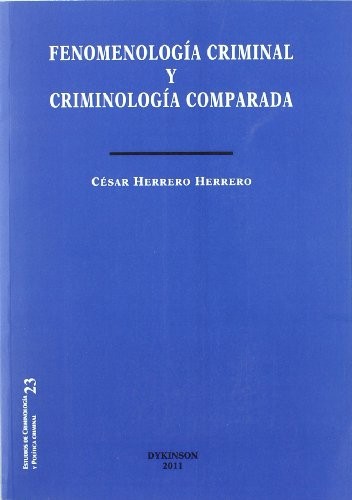 Tapa de Fenomenología criminal y criminología comparada