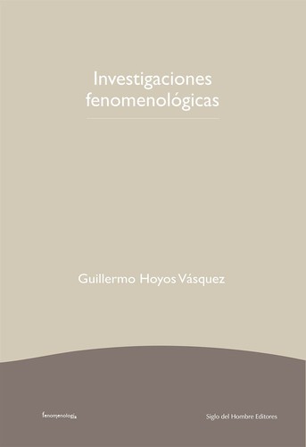 Tapa de Investigaciones fenomenológicas
