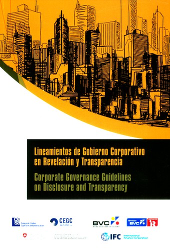 Tapa de Lineamientos de gobierno corporativo en revelación y transparencia = : Corporate governance guidelines on disclosure and transparency