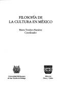 Tapa de Filosofia de la cultura en México