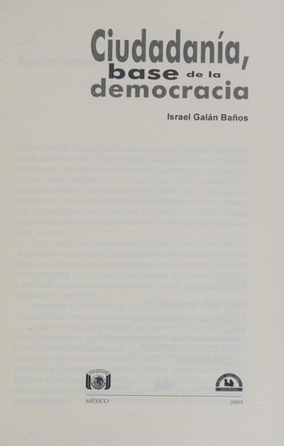 Tapa de Ciudadanía, base de la democracia