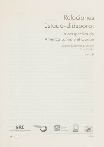 Tapa de Relaciones estado-diáspora.