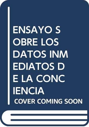 Tapa de Ensayo sobre los datos inmediatos de la conciencia